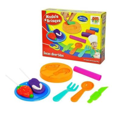 Imagem de Kit Massinha Modele E Brinque Doces Divertidos Com 17 Peças - DM Toys
