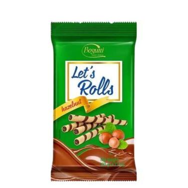 Imagem de Canudos Wafer Recheados com Avelã Bogutti 120g  Crocantes e Deliciosos