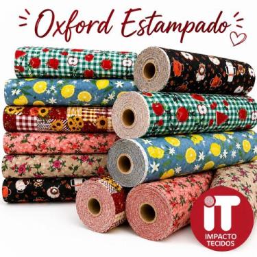 Imagem de Tecido Oxford Estampado Toalha de Mesa - (1m x 1,5m) - Impacto tecidos