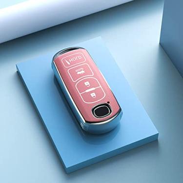 Imagem de Venus-David Capa de chave de carro em TPU macio, bolsa de chave de anel, apto para Mazda 2 3 5 6 CX-4 CX-5 CX-7 CX-9 CX-3 CX 5, rosa