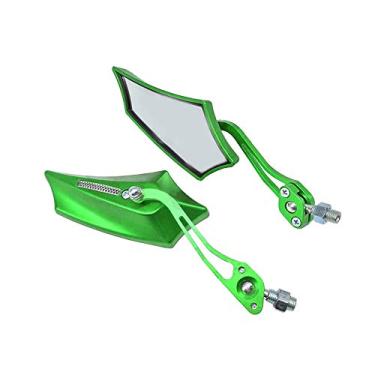 Imagem de Etopar Bicicleta verde para motocicleta, 8/10 mm, parafuso retrovisor, retrovisor, quadriciclo, scooter, esportivo, alça universal, rotação de 360 graus
