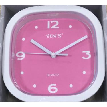 Imagem de Relógio De Parede Quadrado Sala, Cozinha, Escritório - 15cm - Yins