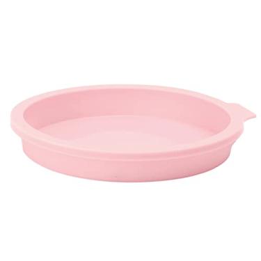 Imagem de Assadeira macia, molde para bolo de silicone seguro não tóxico confiável de grau alimentício insípido para sobremesa(Trompete redondo rosa)