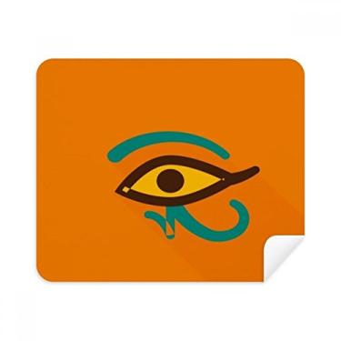 Imagem de Pano de limpeza com estampa de olhos do Egito Antigo Limpador de tela 2 peças de tecido de camurça