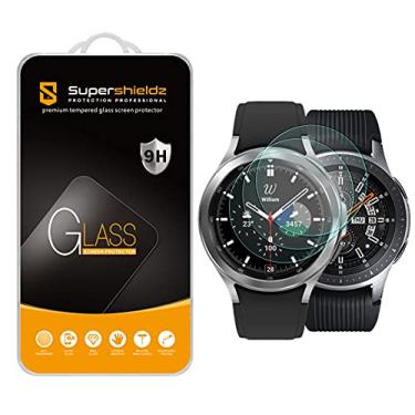 Imagem de Supershieldz (Pacote com 3) Projetado para Samsung Galaxy Watch 4 Classic (46 mm) / Galaxy Watch (46 mm), protetor de tela de vidro temperado, antiarranhões, sem bolhas