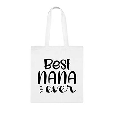 Imagem de Nana Tote bag, Best Nana Ever Tote bag, Nana idea, presente para a melhor vovó, Nana Shoulder bag, Nana reutilizável Bags, Presente para Nana de Grandkids s, Branco