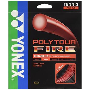 Imagem de Yonex Conjunto de cordas unissex Poly Tour Fire - vermelho, 1,25 mm