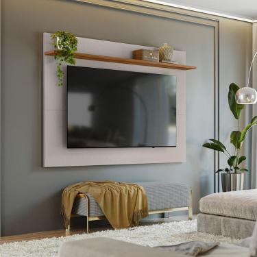 Imagem de Painel para TV de até 70 Polegadas NT1305 Notável Móveis - Off White TX/Freijó Trend