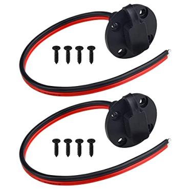 Imagem de WMYCONGCONG 2 peças SAE tomada de alimentação porta lateral SAE desconexão rápida montagem painel cabo de alimentação com tampa para carregador de bateria