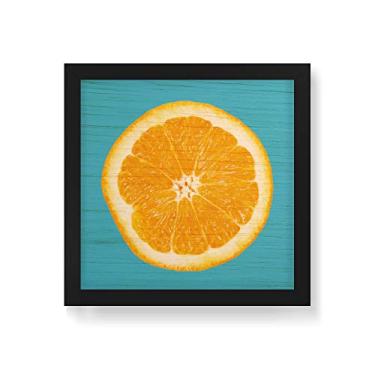 Imagem de Arte Maníacos Quadro Decorativo em Madeira Limão Recorte - 30x30cm (Moldura caixa em laca preta)