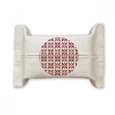 Imagem de Bolsa de linho de algodão com estampa de decoração de Natal vermelha e branca