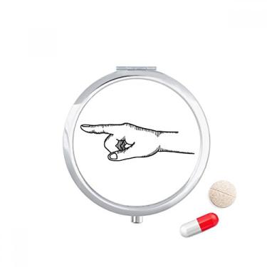 Imagem de Caixa de comprimidos com desenho de linha à esquerda, caixa de armazenamento de medicamentos