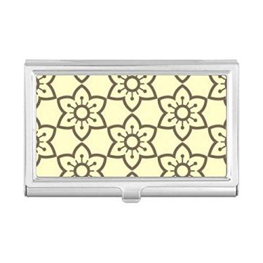 Imagem de Porta-cartões de visita com estampa clássica de flores, brocado, caixa de bolso