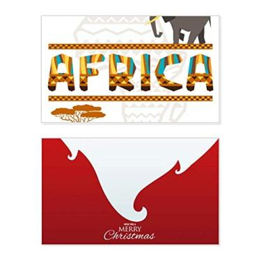 Imagem de Mapa da África, Elefante, Savanna Africana, Feriado, Feliz Natal, Cartão de Parabéns, Mensagem de Letras de Natal