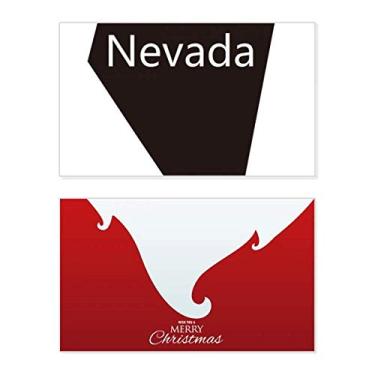 Imagem de Nevada Mapa dos Estados Unidos da América Feriado, Feliz Natal, Cartão de parabéns Mensagem de Natal