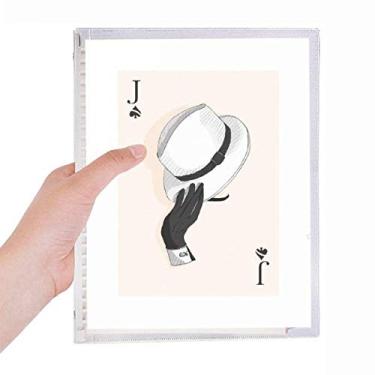 Imagem de Caderno com estampa de cartas de baralho Spade J com folhas soltas e diário recarregável