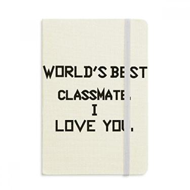 Imagem de Caderno World best Classmate I Love You oficial de tecido rígido diário clássico