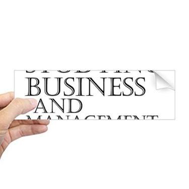 Imagem de DIYthinker Adesivo retangular de estudo de negócios e gerenciamento, decalque de janela para notebook