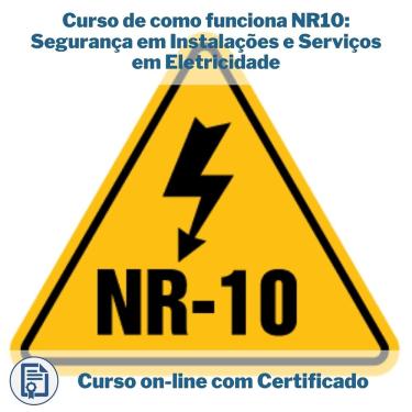 Imagem de Curso Online em Videoaula de como funciona NR10: Segurança em Instalações e Serviços em Eletricidade com Certificado + 2 brindes