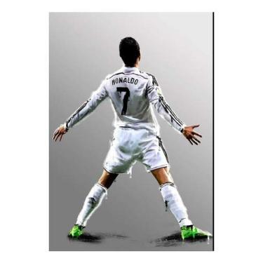 Imagem de Fanarte Quadro Decorativo Cr7 Cristiano Ronaldo Arte 42x29cm