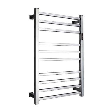 Imagem de Aquecedor de Toalhas Elétrico Rack de Aço Inoxidável 304 Controle de Temperatura Do Banheiro Trilho Toalheiro De Secagem Montado Na Parede para RV Camper,Silver,780 * 500 * 120mm