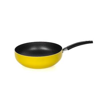 Imagem de Frigideira Wok Amarela Multiflon com Cabo e Antiaderente - 24cm