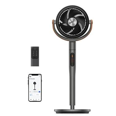 Imagem de Dreo Smart Fan for Bedroom, Pedestal Fan with WiFi/Voice Control, Works with Alexa/Google, 105°+120° Oscillating Fan with remote, 8 Speeds, 25db Quiet Fan,12H Timer, PolyFan Max S, All in One for Home