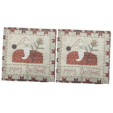 Imagem de BESTOYARD 2 Peças Capa De Almofada De Natal Capa De Almofada De Natal Capa De Almofada De Sofá De Linho Capa De Almofada De Linho De Natal Capa De Almofada De Férias Capa De Almofada De