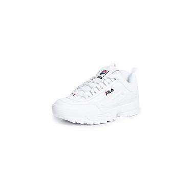 Imagem de Fila Tênis masculino Disruptor II Premium, branco, azul marinho, tamanho 41