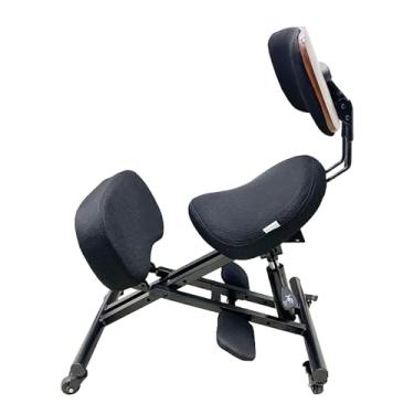 Imagem de Ergonomic Saddle Chair, Posture Correction Chair Kneeling Chair with Back Support Adjus...