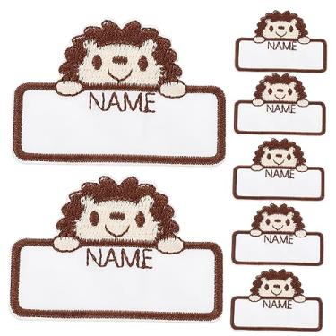 Imagem de VILLFUL 10 Pcs etiquetas adesivas etiquetas escolares ferro em etiquetas de nome para roupas etiqueta de costura de uniformes trabalhos manuais ferro para roupas costurar etiquetas de nome