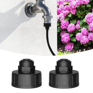 Imagem de MIXC Peças de irrigação por gotejamento, conectores de mangueira de irrigação por gotejamento de 1/10.2 cm Conectores adaptadores de mangueira de irrigação por gotejamento para jardim (bico único)