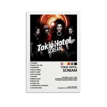 Imagem de Tokio Hotel Posters Scream Album Cover Poster para quarto arte em tela estética decoração de parede 12x18 polegadas (30x45cm)