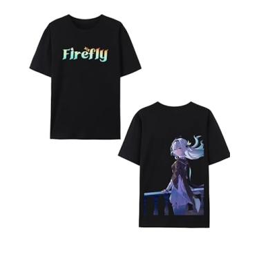 Imagem de Honkai: Camiseta Star Rail, Firefly Tee, Firefly Graphic T-Shirt Honkai: Star Rail Fan Made Shirt para mulheres e homens, G-Firefly, XXG