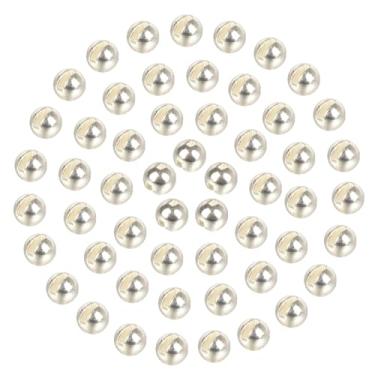 Imagem de MUUNN 150 peças de 1,5 a 6,4 mm de tungstênio com ranhuras para amarrar mosca multicoloridas contas de tungstênio galvanizadas