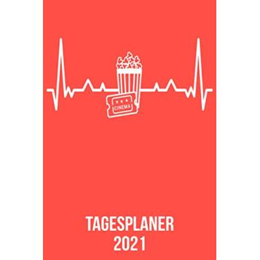 Imagem de Tagesplaner 2021: DIN A5 Kalender von 01/2021 - 12/2021 1 Tag = 1 Seite mit großem Tageskalender und großartiger Übersicht. Monatsübersicht, ... / Kino Liebhaber heartbeat herzschlag