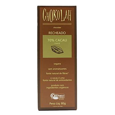 Imagem de Chocolate 70% Cacau Recheado Orgânico CHoKolaH 80g