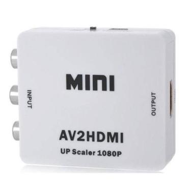 Imagem de Mini conversor adaptador rca para hdmi 720p 1080p av2hdmi