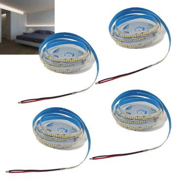 Imagem de Fita Led 4000K 5 Metros 16W 240 Leds Kit 4 Unidades Sala Quarto Teto Rebaixado Sanca Gesso Espelho Iluminaçao