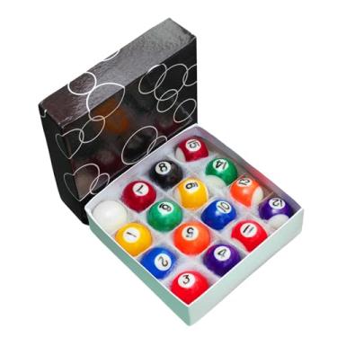 Imagem de Dynwave 16 pçs pequeno conjunto de bolas de bilhar mini bolas de bilhar pequenas bolas de bilhar pequenos acessórios de mesa de bilhar conjunto completo para, 44MM