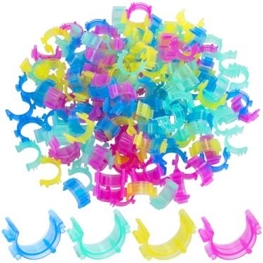 Imagem de HINZIC 120 peças de bobina de costura colorida, clipes pequenos, grampos de suporte de bobina, acessórios para máquina de costura de linha, acessórios para organização de carretel de linha, 4 cores