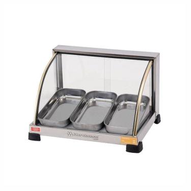 Imagem de Estufa Para Salgados Ouro 220V 3 Bandejas Curva Marchesoni