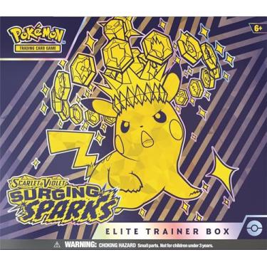Imagem de Pokémon TCG: Scarlet & Violet—Surging Sparks Elite Trainer Box (1 cartão promocional de arte completa, 9 boosters e acessórios premium)