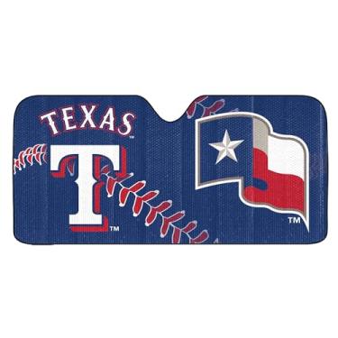 Imagem de Protetor solar automotivo MLB Texas Rangers Auto Sun ShadeAuto 59 x 27, cores do time, tamanho único