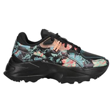 Imagem de PUMA Tênis feminino casual Orkid Hidden Flowers com cadarço floral - preto, verde, Preto, 35