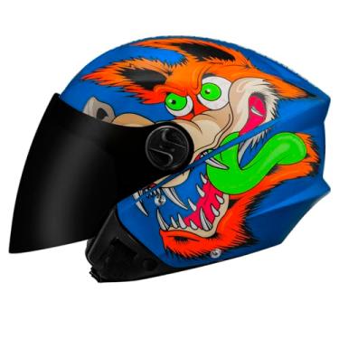 Imagem de Capacete Moto Aberto New Liberty Three - Coyote Fosco 60 Azul Fosco Tam. 60
