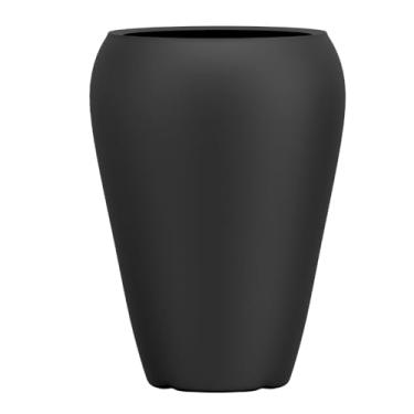 Imagem de Vaso Vietnamita Fibra De Vidro Decoração Tóquio 74cm Grande (Preto Fosco)