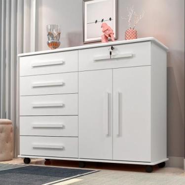 Imagem de Cômoda 6 Gavetas com Sapateira Gran Luxo Branco - MOVELARIA STORE, BRA