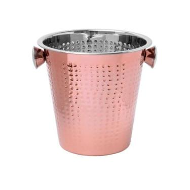 Imagem de Balde de Gelo Inox Martelado Bronze 4,5 L - Mimo Style