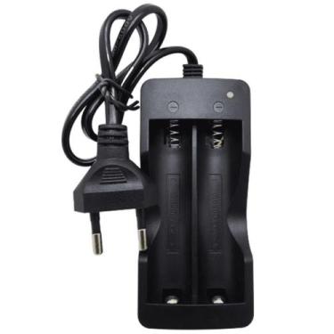 Imagem de Carregador Duplo de Pilhas Baterias Recarregáveis 4.2v Li-Ion 18650 Bi